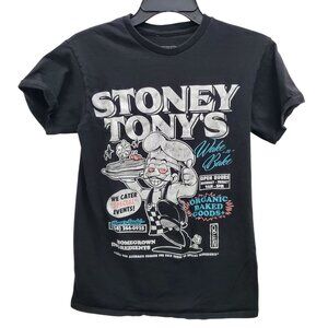 Open 925 Stoney Tony's 420 Dispensary Humor Distressed Graphic Tee Adult Size S‎